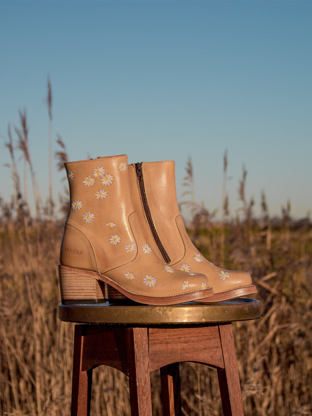 camel ankle boots