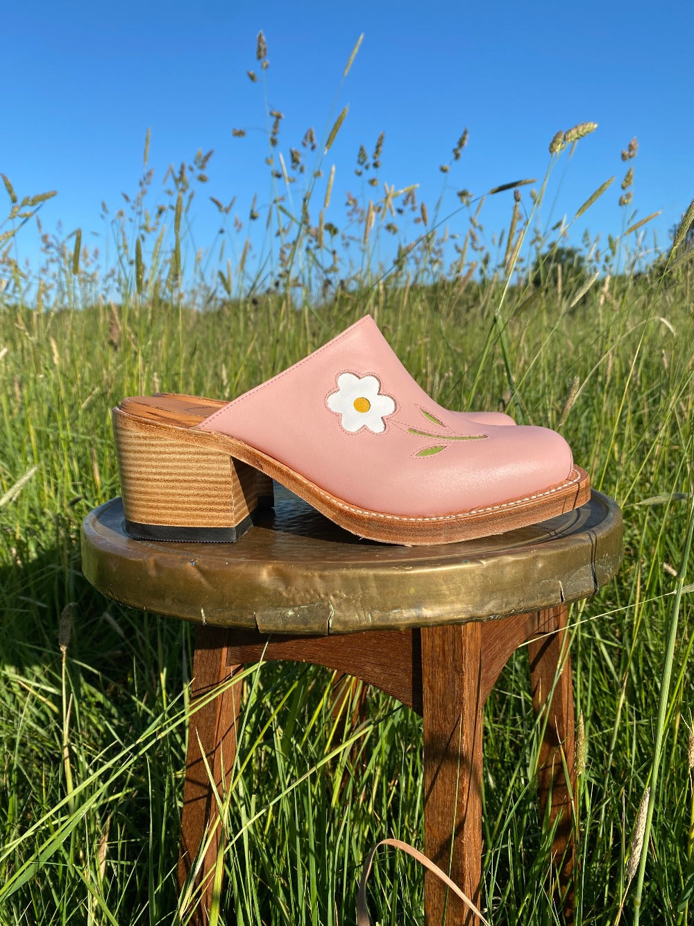 Flower Clogs Pink Blanc