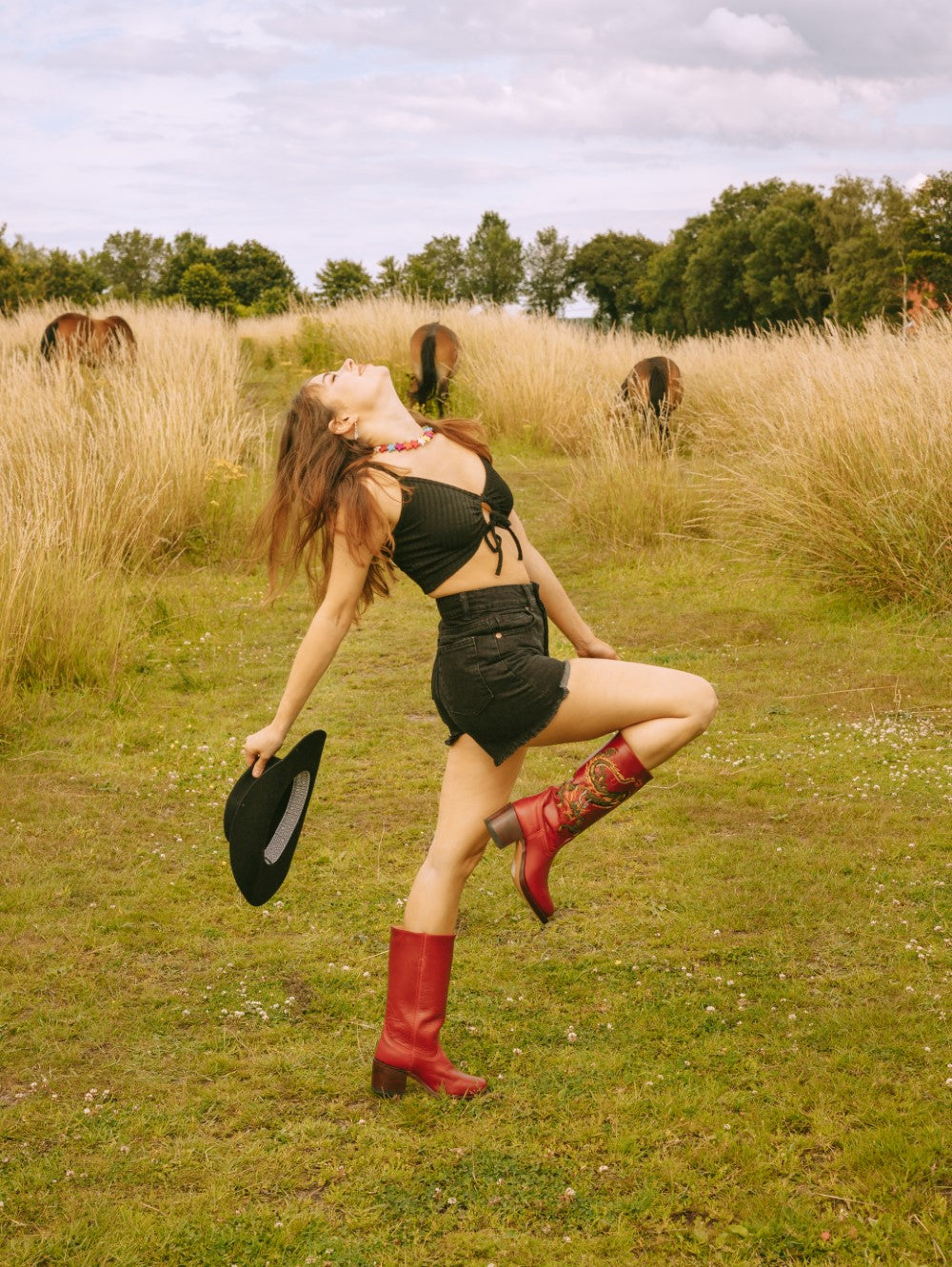 Naga Boots in Bordeaux Red